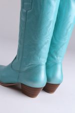 Bota Texana Feminina Soberana - Azul Turquesa