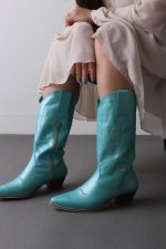 Bota Texana Feminina Soberana - Azul Turquesa - Imagem 4